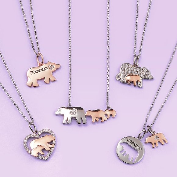 Mama Bear Necklace, Charmed Aroma Mama Bear Mothers Day Collection - Picture 2 of 3